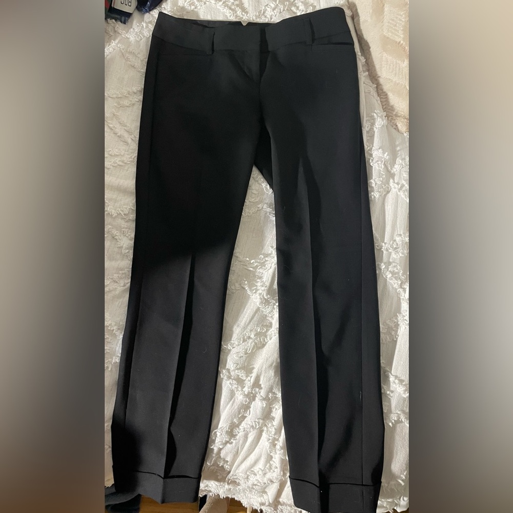 Express Columnist Cuffed Pants Black
